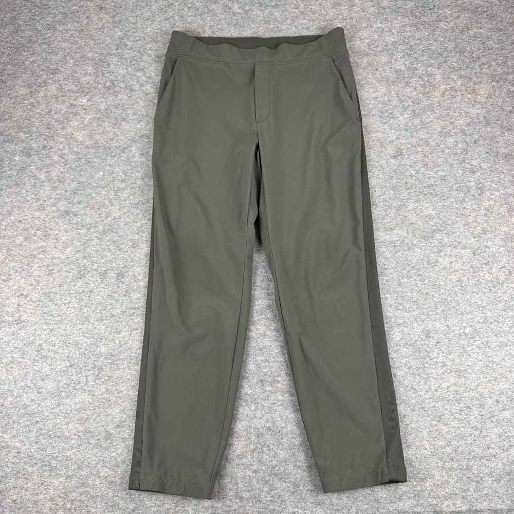 Athleta Brooklyn Ankle Pant 26" Polyester Stretch‎ Pockets Green Womens 6